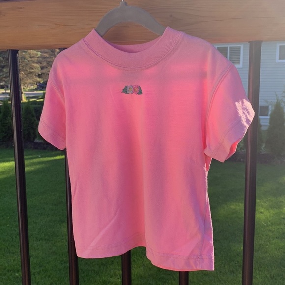 Girl's Embroidered Flower T-Shirt - Picture 3 of 5